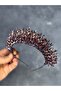 إكسسوار شعر بالحناء مطرز على شكل تاج العروس من نهر - 4