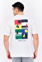 Men Crew Neck Short Sleeve Embroidered Logo T-Shirt, White - 2