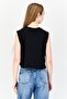 Women Crew Neck Graphic Print Tank Tops, Black - 4