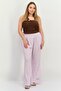 Women Regular Fit Textured Palazzo Pants, Lilac - 2