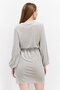 Women Velvet Mini Dress, Grey - 2