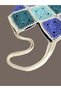 Blue and Lilac Colored Summer Knitted Bag Motif Knitted Shoulder Bag - 3