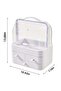 Makeup Storage Box with Lid & Drawer, Waterproof Dustproof 10.43x7.16x13.66in White - 4