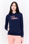 Women Sportswear Fit Long Sleeves Outdoor Sweatshirt, Navy