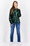 Women Sequins Long Sleeve Hoodie, Green - 4