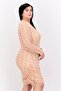 Women Plus Size Allover Print Mini Dress, Peach - 3