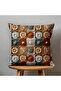 4-Piece Double-Sided Digital Print Throw Pillow Cover with Knitted Pattern - 3