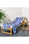 Gulyxne Beach Towel Blue Floral 100x180 Cm – Soft, Fast-drying 100% Cotton Velour - 3