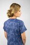 Unisex Navy Blue Patterned Nurse Doctor Hospital Cook Jersey Top - 4