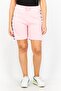 Women Brand Logo Basic Shorts, Pink