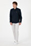 Men's Navy Blue Knitted Shirt 50300402 -Vr033 - 4