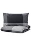 BRUNKRISSLA Duvet cover and pillowcase, black, 150 x 200/50 x 80 cm