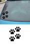 Paw Sticker 4 Pieces, Car, Auto Sticker Black 4 Pieces 7 X 7 Cm