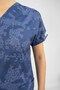 Unisex Navy Blue Patterned Nurse Doctor Hospital Cook Jersey Top - 5