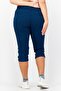 Women Petite Fit Solid Pant, Teal Blue - 2
