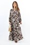 Prive Women's Showy Brown 100% Viscose Maxi Dress - 5