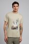 Montay Men's O Neck T-Shirt Beige - 2