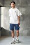 Pocket Printed Two Thread Fabric Cotton Oversize Men's T-Shirt - Ecru - 8