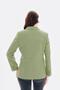 Women's Button Detailed Linen Blend Khaki Jacket - 2