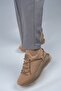 Women's Stone Lacing Detailed High Sole Walking Shoes - 4