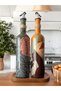 Modern Designed Women's Patterned Colorful 750 ml Olive Oil Liquid Bottle Oil Pot Oil Pot Set of 2 - 7