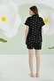 Black Bow Front Buttoned Shorts Pajama Set - 4