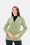 Women's Button Detailed Linen Blend Khaki Jacket