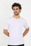 Moda Çizgi Men's Crew Neck Lycra White T-Shirt 65710 - 4