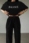 Women's Printed Tracksuit Set - Tshirt Jogger Bottom Top Set