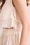 Women's Ecru Double Layer Dirty Stitching Lace Detailed Muslin Blouse Blz- 19002924 - 5