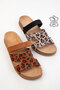 Beige Lepaor-Black Genuine Leather Women's Slippers 20525 - 7