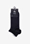 Men's Black-Navy Blue-White 3 Pack Booties Socks - 3
