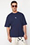 Indigo Oversize/Geniş Kesim Kısa Kol Dinozor Nakışlı %100 Pamuklu T-Shirt TMNSS23TS00243