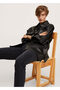 Women's Black Denim Elastic Mom Jean - 3