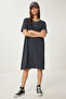 Women's Anthracite Washed Summer Knitted Dress An00230
