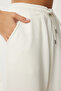 Women's Ecru Wide Leg Modal Sweatpants Ub00361 - 4