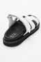 Morte White Skin Genuine Leather Women's Slippers - 5