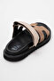 MORTE Earth-Beige Suede Genuine Leather Women's Slippers - 5