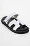 Morte White Skin Genuine Leather Women's Slippers - 3