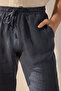 Lacivert %100 Keten Regular Fit Pantolon TMNSS24PL00018 - 3