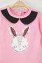 Pink Baby Girl 100% Cotton Rabbit Printed Long Sleeve Baby Bodysuit & Bodysuit Tkdss25Zo00009 - 2