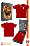 Original Licensed Red Basic Children's T-Shirt Gs Lion Printed Gift with Wooden Box