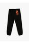 Jogger Sweatpants Cotton with Elastic Waist Print Detail