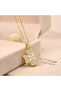 Steel Clover Model Heart Rotating Necklace Flower Model Rotating Necklace Does Not Tarnish - 7