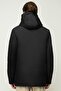 Men's Black Fiber Windproof Hooded Winter Coat & Coat & Parka - 7