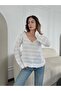 Long Sleeve Knitwear with Openwork - 3