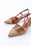 Women's Heeled Shoes Tan Wicker 6736535 - 4
