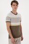 Men's Slim Fit Crew Neck Mink T-Shirt 50299358-Vr052 - 3