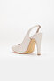Women's High Heels Faux Leather Beige Stiletto - 5
