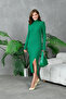 Women's Turtleneck Slit Detail Knit Dress